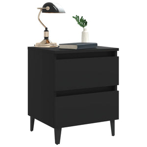 Galleria Design Bed Cabinets 2 pcs Black 40x35x50 cm Engineered Wood