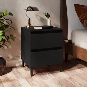 Galleria Design Bed Cabinets 2 pcs Black 40x35x50 cm Engineered Wood