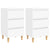 Galleria Design Bed Cabinets with Solid Wood Legs 2 pcs White 40x35x69 cm