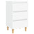 Galleria Design Bed Cabinets with Solid Wood Legs 2 pcs White 40x35x69 cm