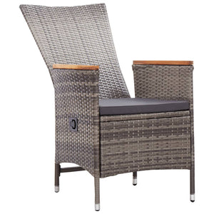 Galleria Design 7 Piece Garden Dining Set Poly Rattan Black