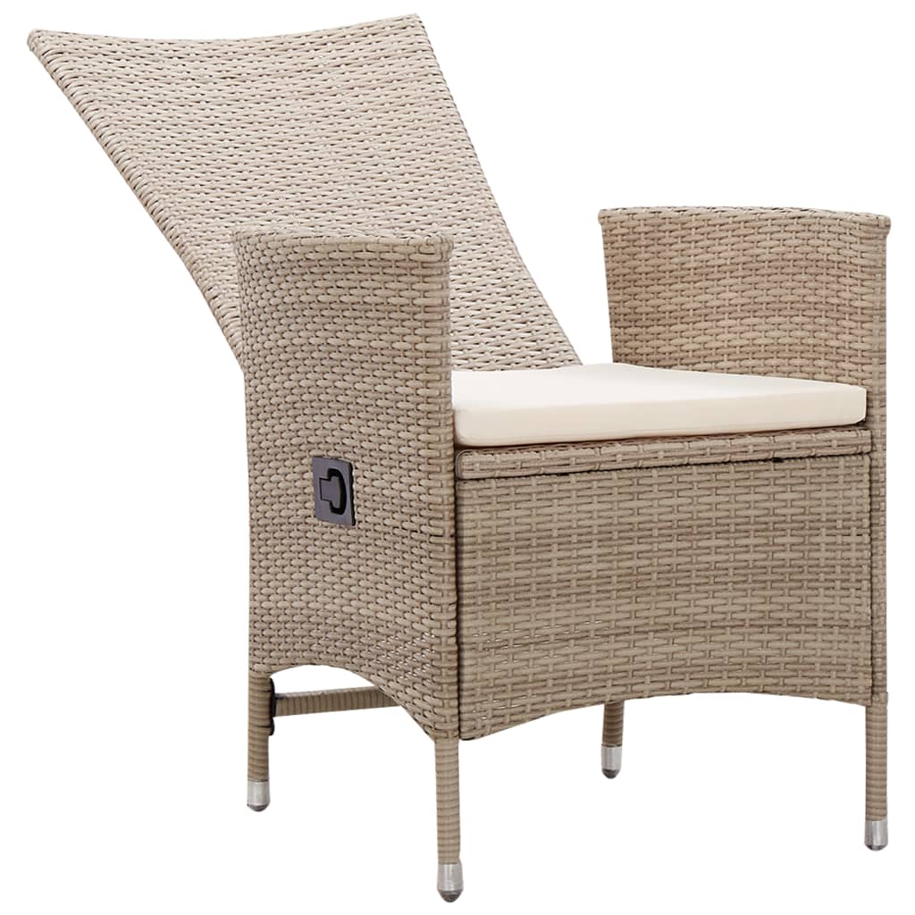 Galleria Design 7 Piece Garden Dining Set Poly Rattan Beige