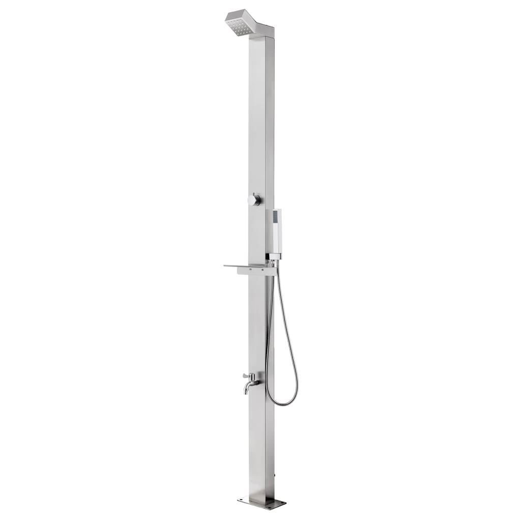 Galleria Design Garden Shower with Brown Base 225 cm Stainless Steel