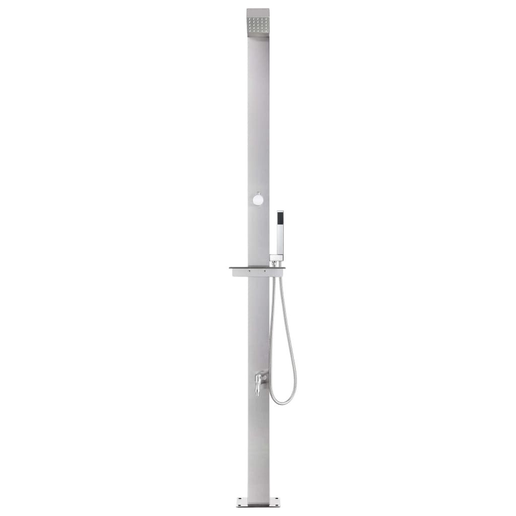 Galleria Design Garden Shower with Brown Base 225 cm Stainless Steel
