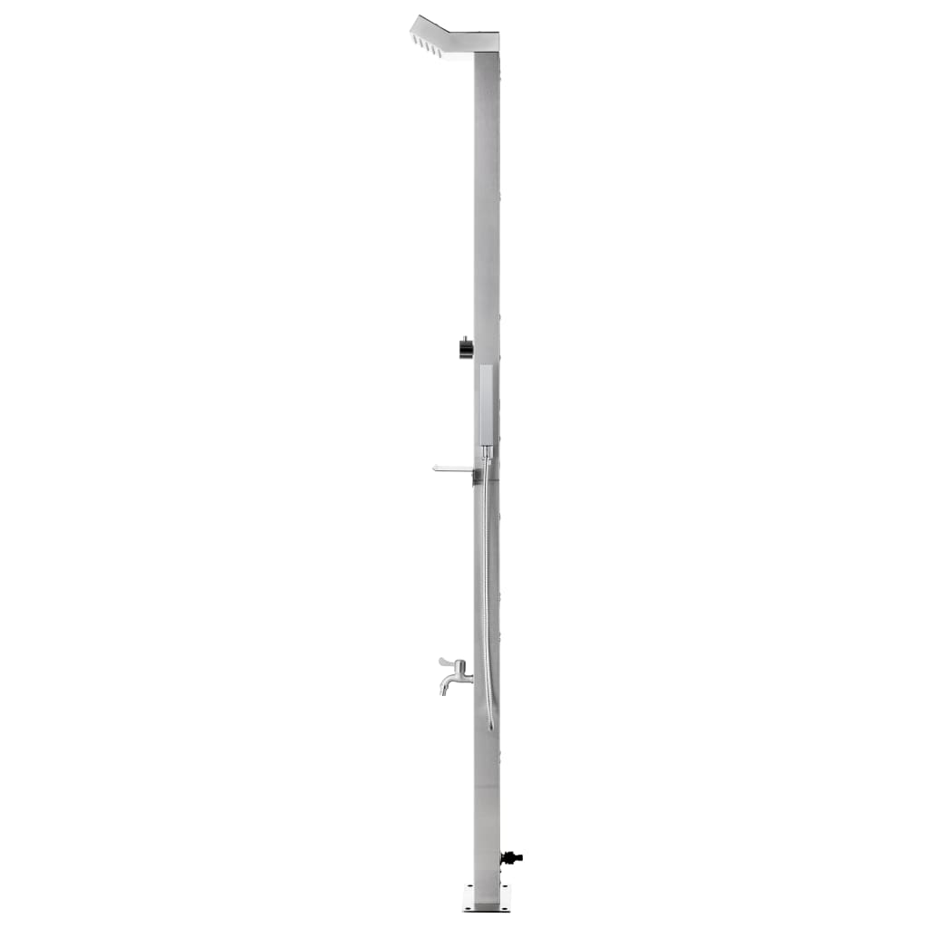 Galleria Design Garden Shower with Brown Base 225 cm Stainless Steel