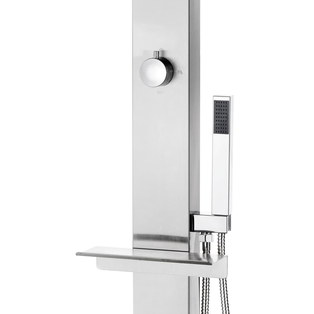 Galleria Design Garden Shower with Brown Base 225 cm Stainless Steel