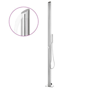 Galleria Design Garden Shower with Grey Base 225 cm Stainless Steel