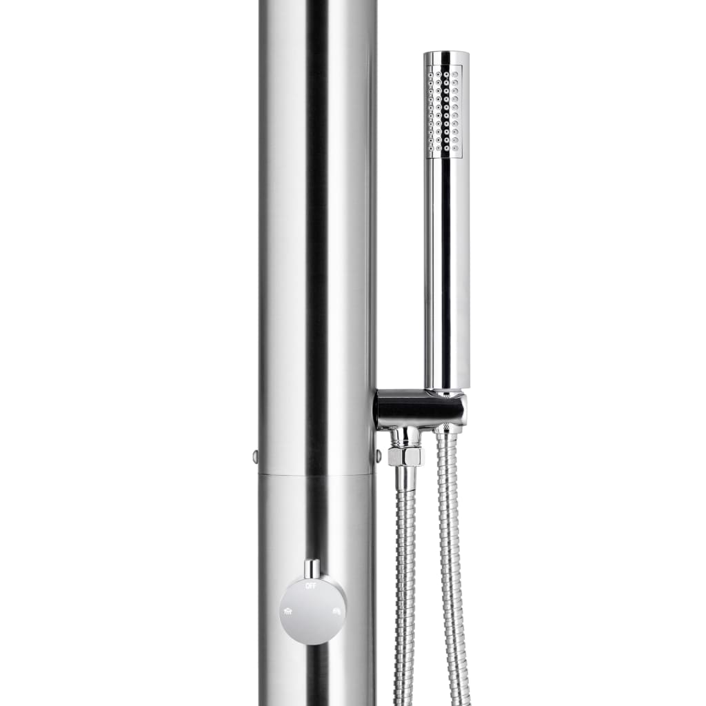 Galleria Design Garden Shower with Grey Base 225 cm Stainless Steel