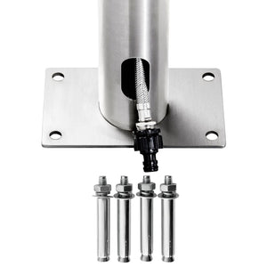 Galleria Design Garden Shower with Grey Base 225 cm Stainless Steel