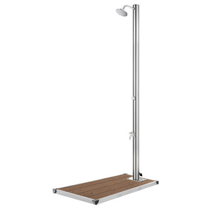 Galleria Design Garden Shower with Brown Base 220 cm Stainless Steel