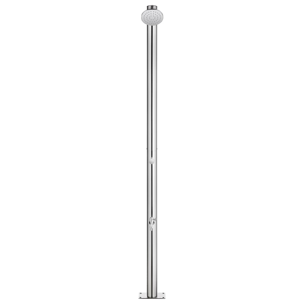 Galleria Design Garden Shower with Brown Base 220 cm Stainless Steel