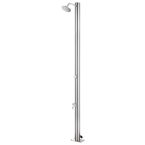Galleria Design Garden Shower with Brown Base 220 cm Stainless Steel