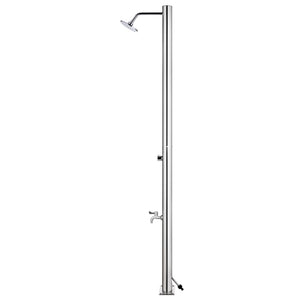 Galleria Design Garden Shower with Brown Base 220 cm Stainless Steel
