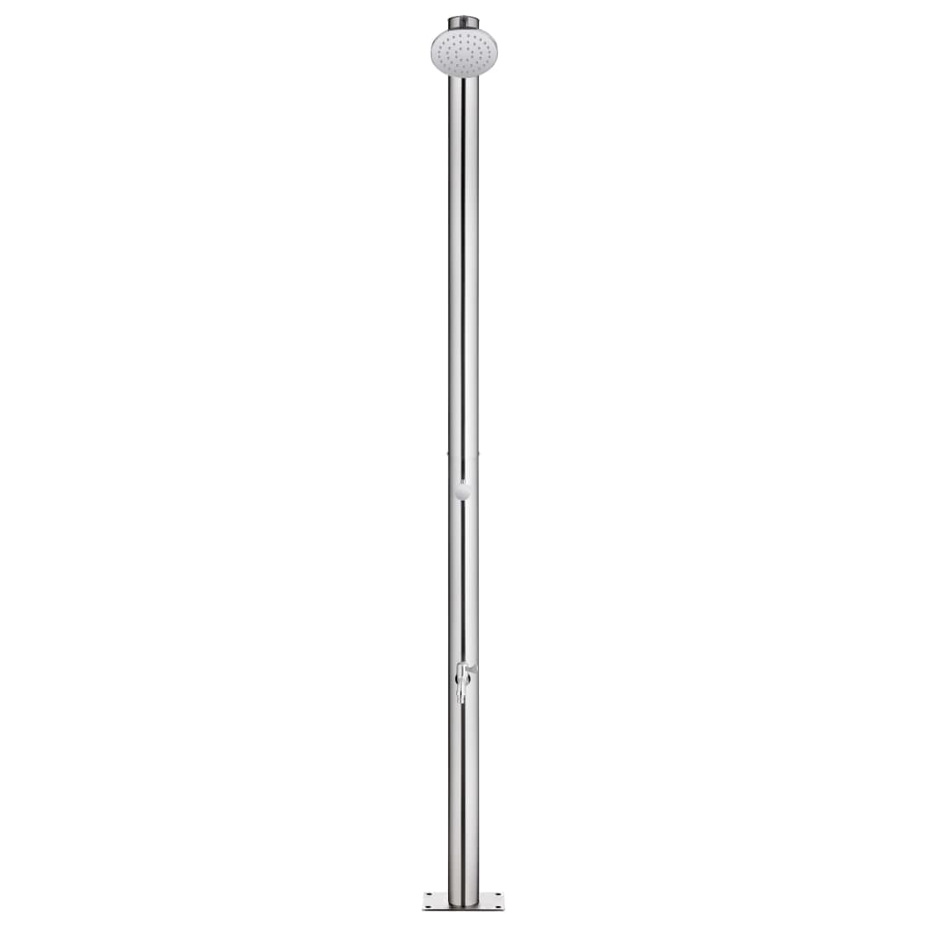 Galleria Design Garden Shower with Grey Base 220 cm Stainless Steel