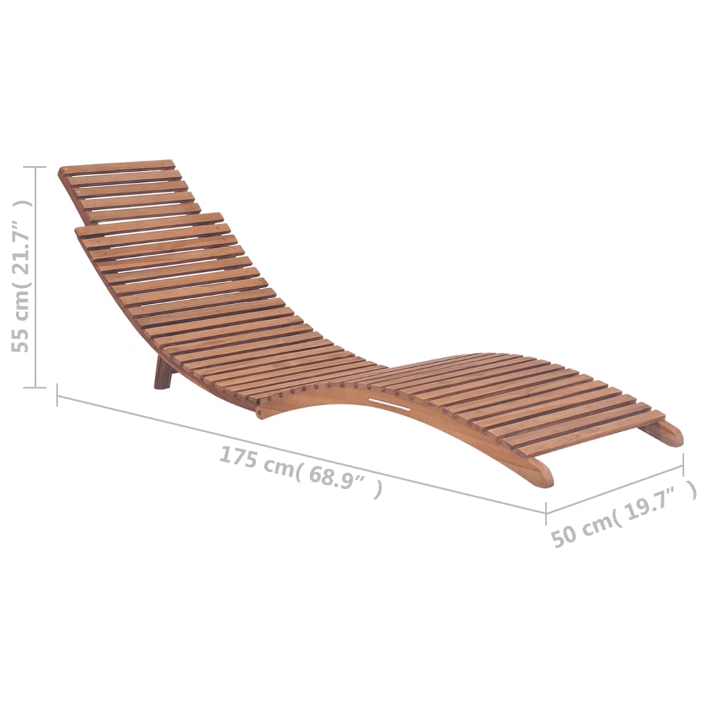 Solid wood shop sun loungers