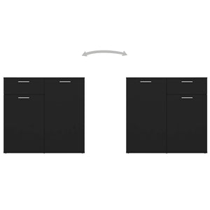 Galleria Design Sideboard Black 160x36x75 cm Engineered Wood