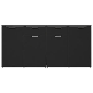 Galleria Design Sideboard Black 160x36x75 cm Engineered Wood