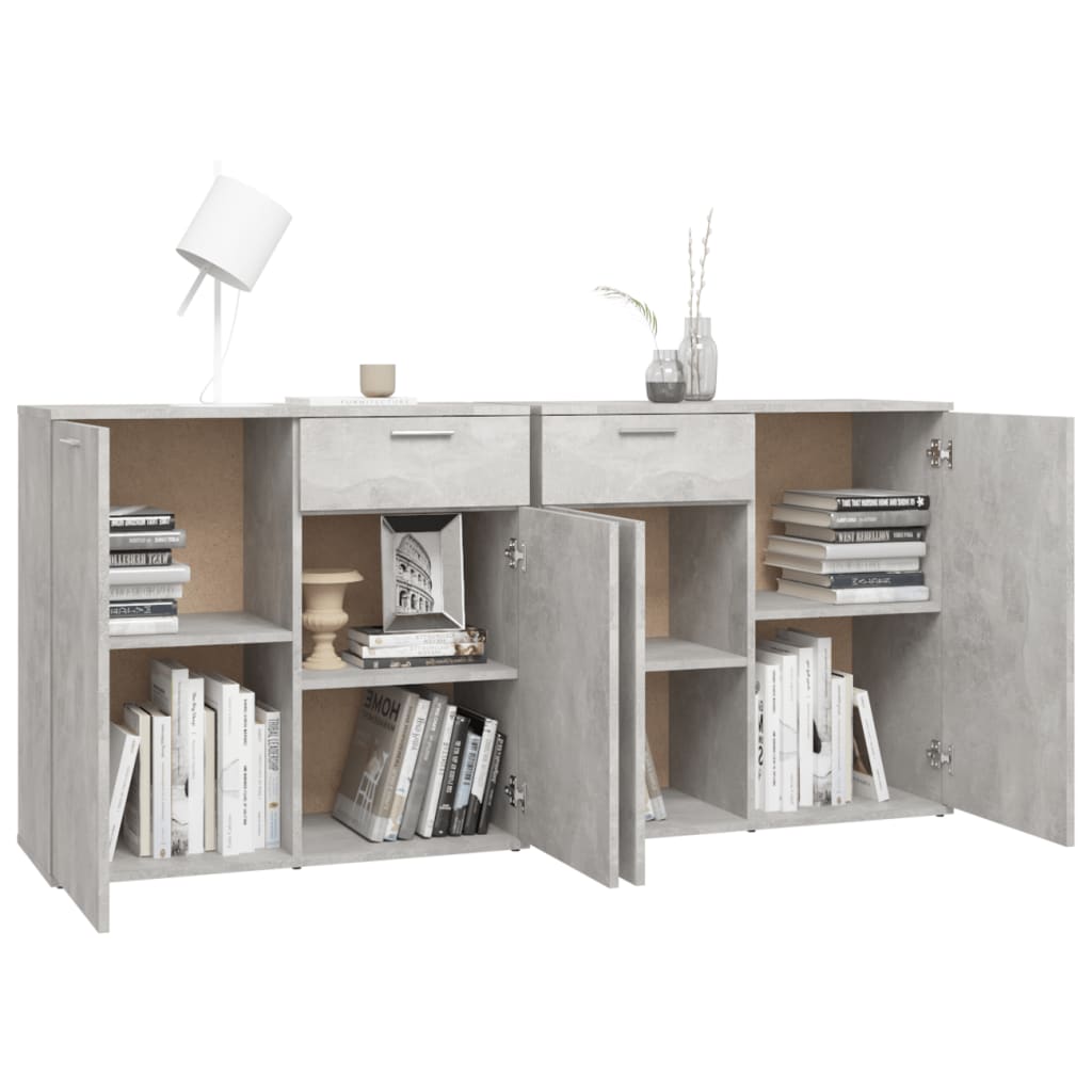 Galleria Design Sideboard Concrete Grey 160x36x75 cm Engineered Wood