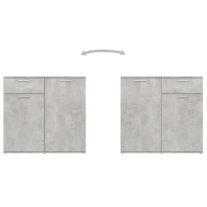 Galleria Design Sideboard Concrete Grey 160x36x75 cm Engineered Wood