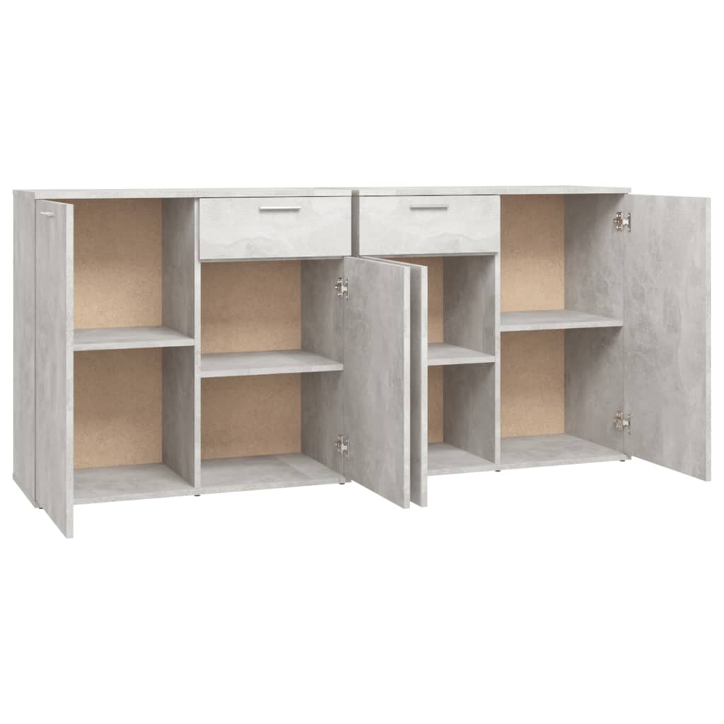 Galleria Design Sideboard Concrete Grey 160x36x75 cm Engineered Wood