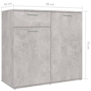 Galleria Design Sideboard Concrete Grey 160x36x75 cm Engineered Wood