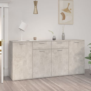 Galleria Design Sideboard Concrete Grey 160x36x75 cm Engineered Wood