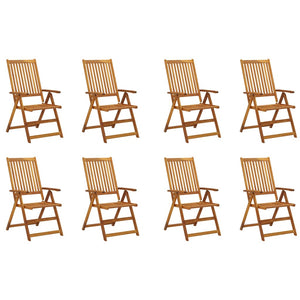 Galleria Design Folding Garden Chairs 8 pcs Solid Acacia Wood