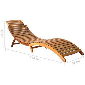 Galleria Design Sun Loungers 2 pcs Solid Acacia Wood