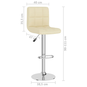 Galleria Design Bar Stools 2 pcs Cream Fabric