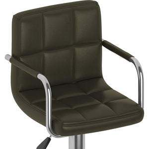 Galleria Design Bar Stool Brown Faux Leather