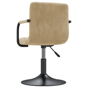 Galleria Design Swivel Dining Chairs 2 pcs Cream Velvet