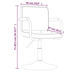 Galleria Design Swivel Dining Chairs 2 pcs Cream Velvet