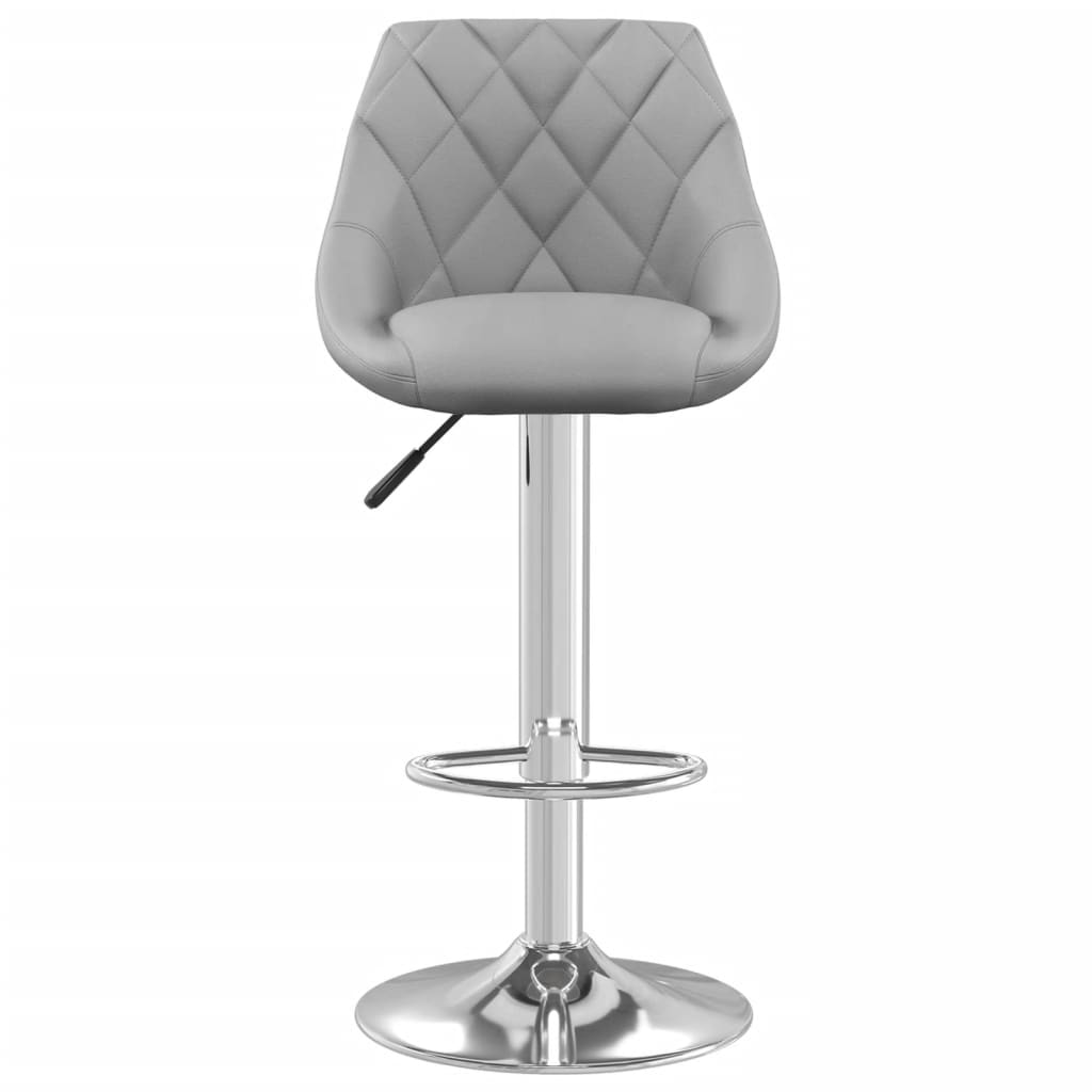 Galleria Design Bar Stool 2 pcs Light Grey Velvet
