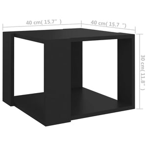 Galleria Design Coffee Table Black 40x40x30 cm Engineered Wood
