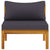 Galleria Design 3 Piece Garden Lounge Set with Dark Grey Cushions Acacia Wood