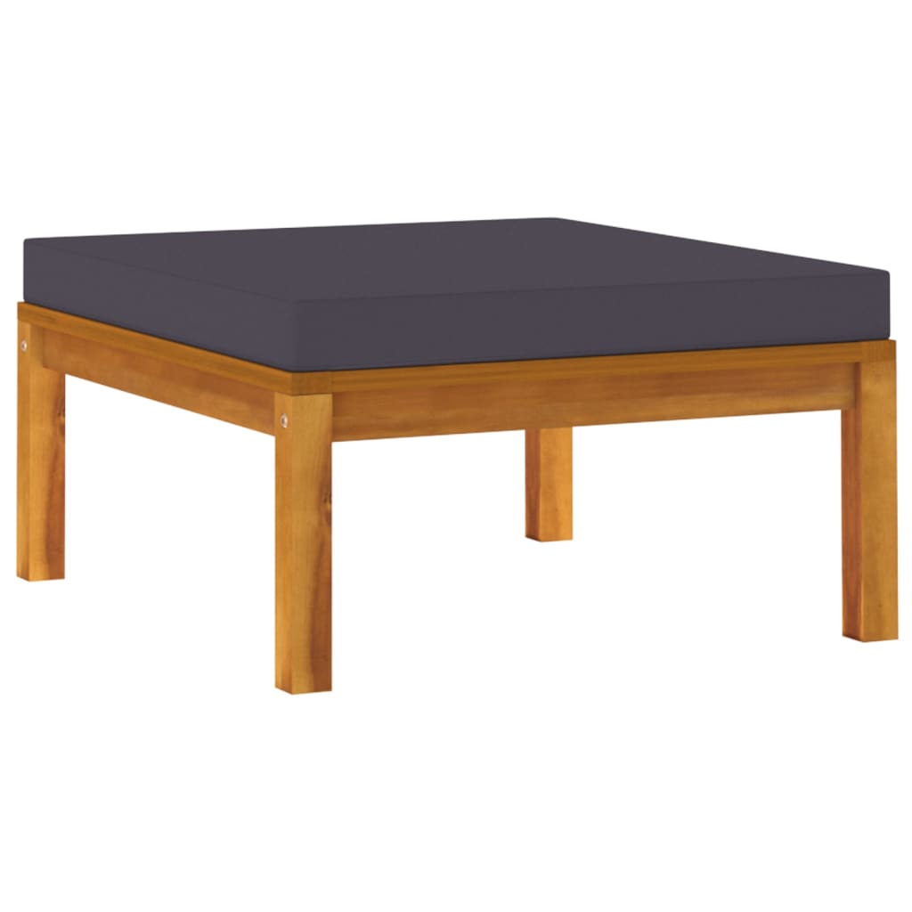 Galleria Design 3 Piece Garden Lounge Set with Dark Grey Cushions Acacia Wood