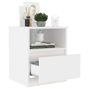 Galleria Design Bed Cabinet White 40x40x50 cm Engineered Wood