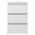 Galleria Design Bed Cabinet White 40x35x62.5 cm Engineered Wood