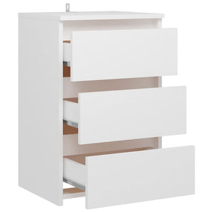 Galleria Design Bed Cabinet White 40x35x62.5 cm Engineered Wood