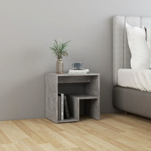Galleria Design Bed Cabinet Concrete Grey 40x30x40 cm Engineered Wood