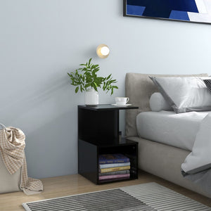 Galleria Design Bedside Cabinets 2 pcs Black 35x35x55 cm Engineered Wood