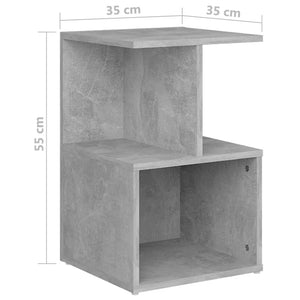 Galleria Design Bedside Cabinets 2 pcs Concrete Grey 35x35x55 cm Engineered Wood