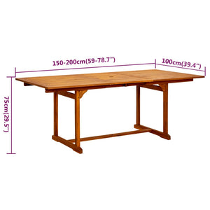 Galleria Design 5 Piece Garden Dining Set Solid Wood Acacia