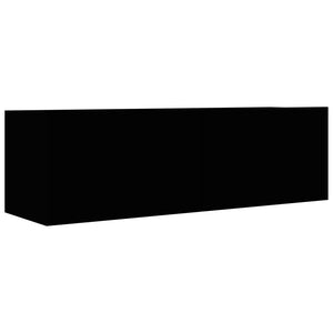 Galleria Design 2 Piece TV Cabinet Set Black Engineered Wood