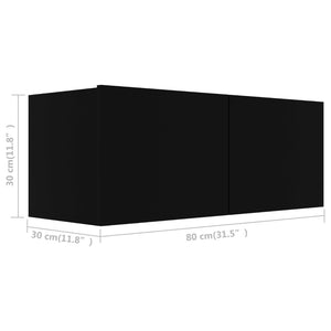 Galleria Design 2 Piece TV Cabinet Set Black Engineered Wood