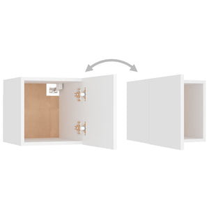 Galleria Design Bedside Cabinets 2 pcs White 30.5x30x30 cm Engineered Wood