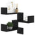 Galleria Design Wall Corner Shelf Black 40x40x50 cm Engineered Wood
