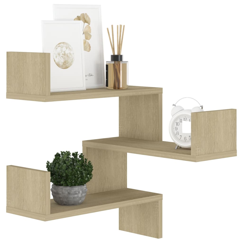 Galleria Design Wall Corner Shelf Sonoma Oak 40x40x50 cm Engineered Wood