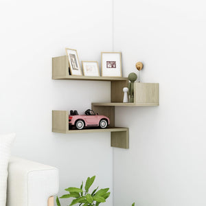 Galleria Design Wall Corner Shelf Sonoma Oak 40x40x50 cm Engineered Wood