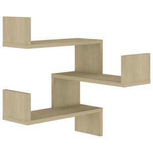 Galleria Design Wall Corner Shelf 2 pcs Sonoma Oak 40x40x50 cm Engineered Wood
